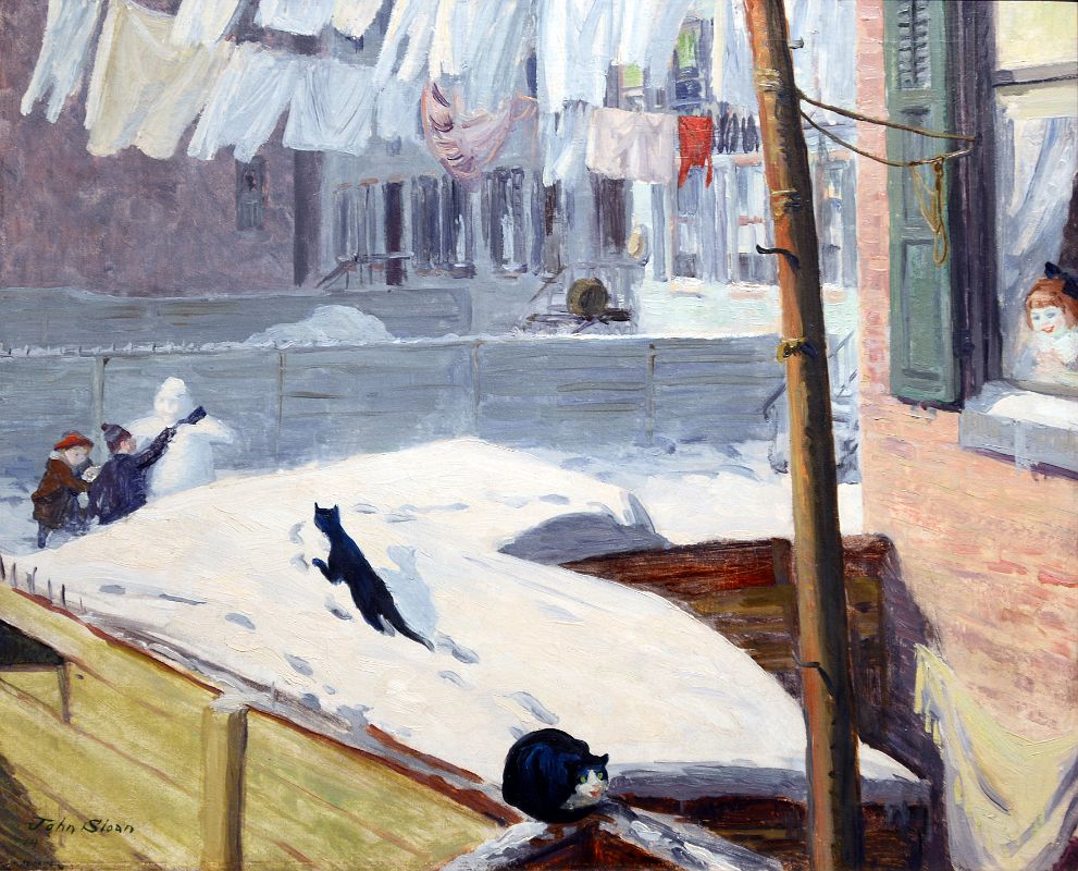 72 Backyards, Greenwich Village - John Sloan 1914 New Whitney Museum Of American Art New York City